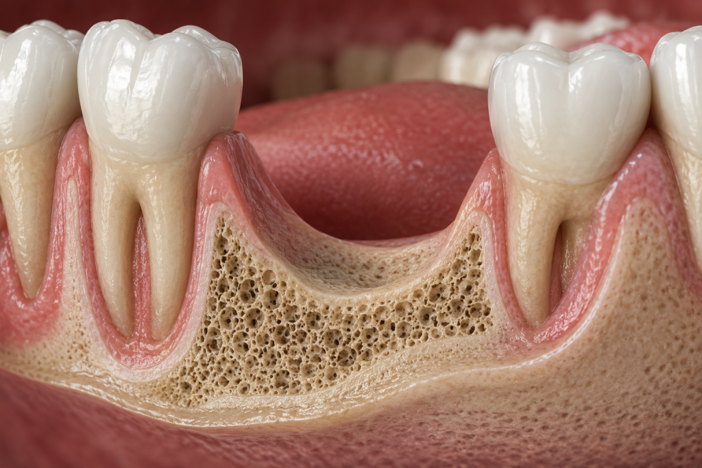 Pérdida de hueso dental para colocar implantes